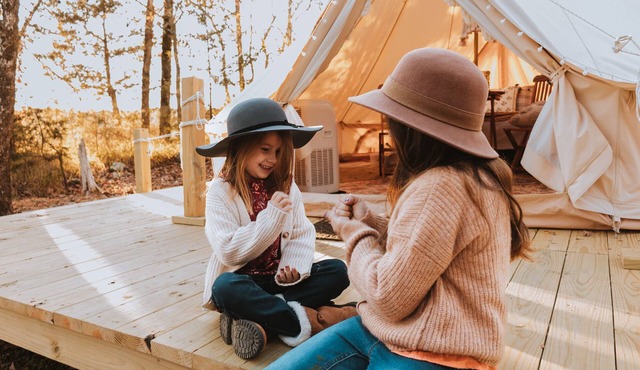 Luxury Glamping tent in Ouachita Mountains