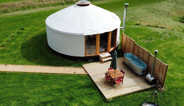 Luxury Glamping yurts with Hot Tubs