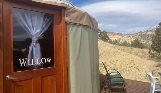 Luxury Glamping Yurt Resort Between National Parks with desert mountain views, close to hiking trails, slot canyons, off-roading and more!