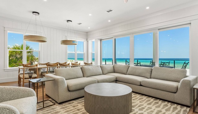 Luxury Grayton Beach House ON THE SAND in 30a! Private Beach, Porch, Balcony.