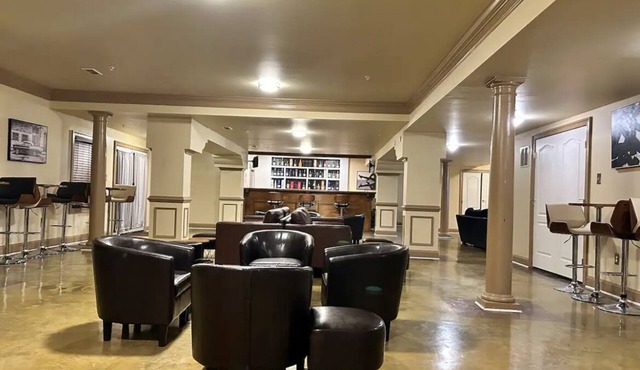 Luxury Guest Suite in a mansion with movie theater, gameroom, executive lounge