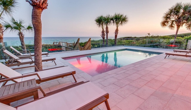 Luxury Gulf‑Front 5BR Seagrove Home | Private Beach, Pool, Golf Cart & Bikes