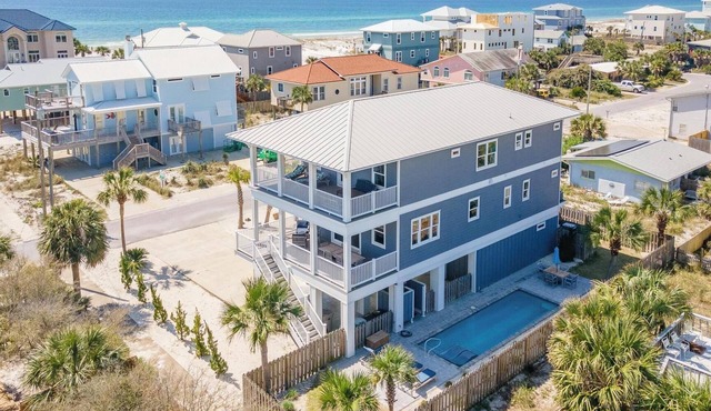 Luxury Gulf View Home with Private Pool! Steps to the beach!