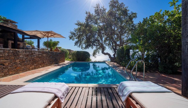 Luxury hillside villa with panoramic sea view and private forest