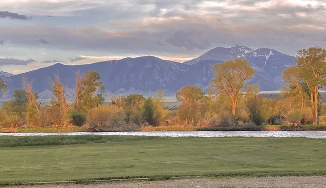Luxury Home on Blue Ribbon Madison River and steps away from downtown Ennis, MT.
