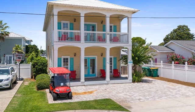 Luxury Home w/Pool, Game Room, & Golf Cart – Steps to Beach!