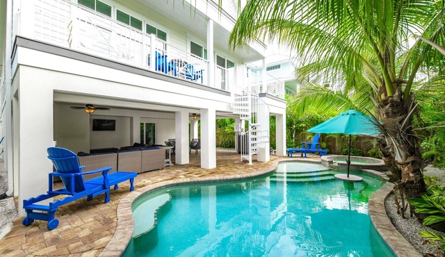 Luxury Home with Pool, Rooftop Deck, and Gulf Views! 1.5 Blocks to Beach