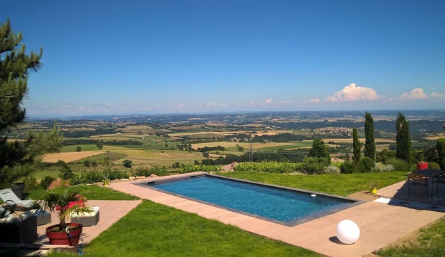 luxury house with view and pool in the Pilat region of Condrieu