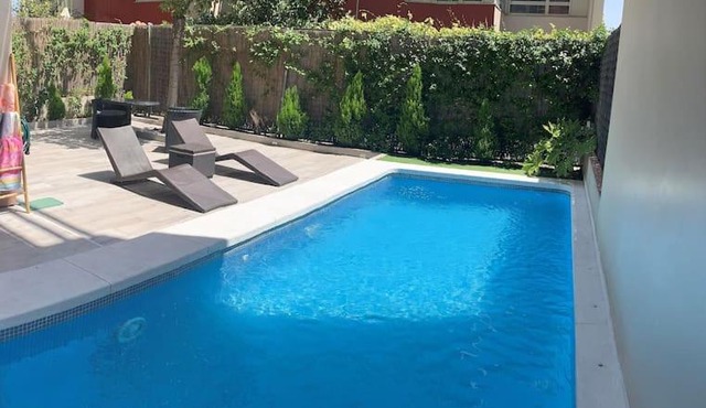 Luxury house with patio, garden and private pool.