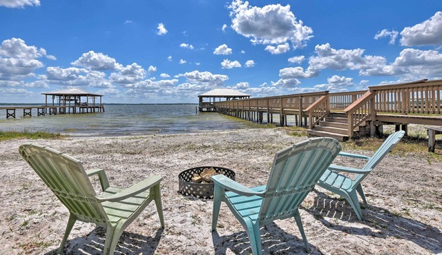 Luxury Lake Weir Beach Retreat w/ Private Dock!
