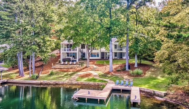 Luxury Lakefront Home with Hot Tub, Movie Room, Fire Pit