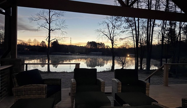 Luxury Lakefront Retreat 5BR Modern Escape Near Asheville