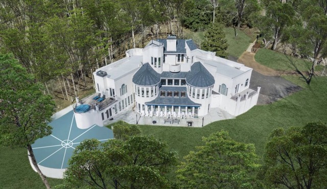 Luxury Lakeside Mansion with Basketball Court and Indoor Pool