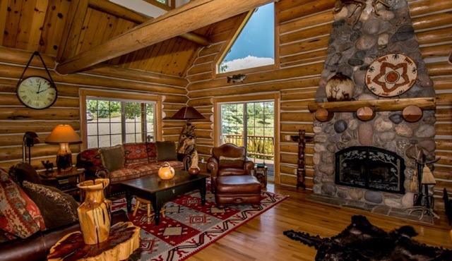 Luxury Log Home with Hot Tub on 7+ Acres Featured In Log Home Digest. Sleeps 10