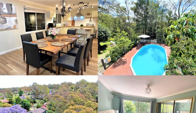 Luxury Mountain Retreat, Swimming Pool, A/C with Forest Views