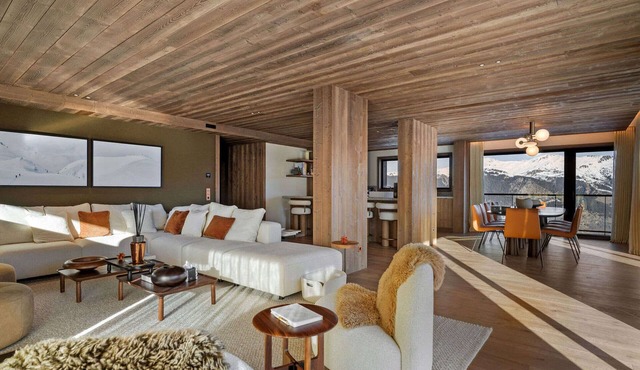 Luxury new apartment with 4 suites, spa and services in Courchevel 1850