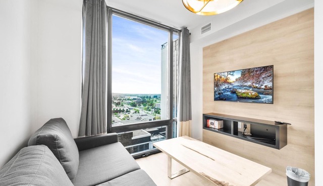 Luxury New Condo+HighRise Building+2BD+2TV+Ensuite Laundry