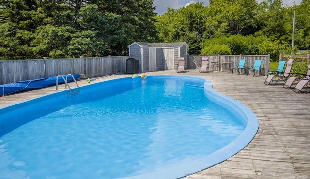 Luxury oceanfront home with in-ground swimming pool and private beach