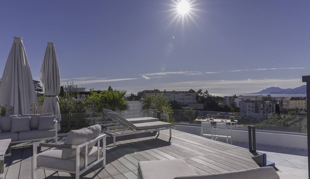 Luxury Penthouse Montfleury 5 Br With Superb Sea View By Halldis