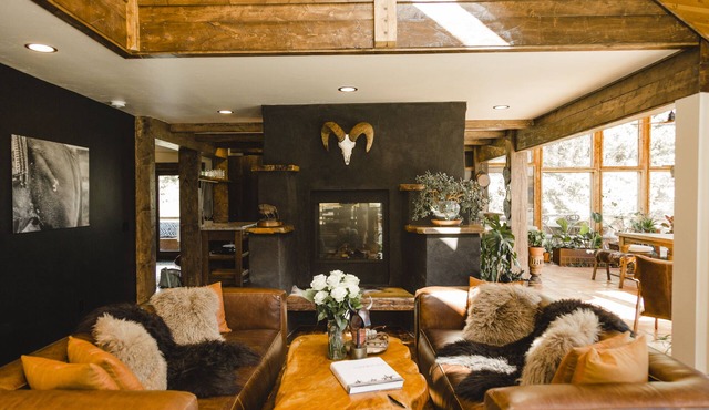 Luxury ranch cabin for 12, dog friendly with hot tub, private valley with creek!
