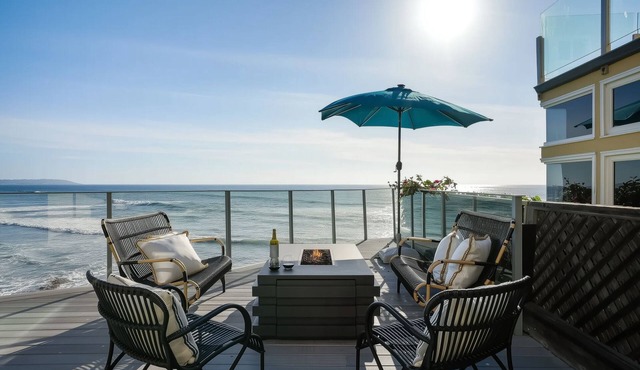 Luxury, renovated, oceanfront home with incredible deck & ocean views - dog friendly!