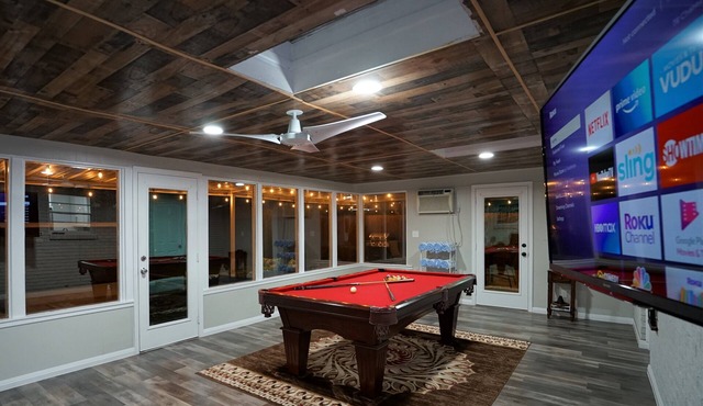 Luxury retreat with a swim spa and game room!