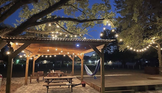 Luxury RV on a beautiful land with all amenities, fantastic deck for relaxing