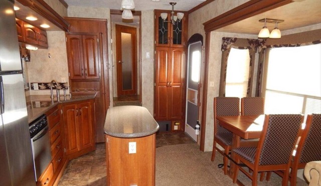 Luxury RV on waterfront site