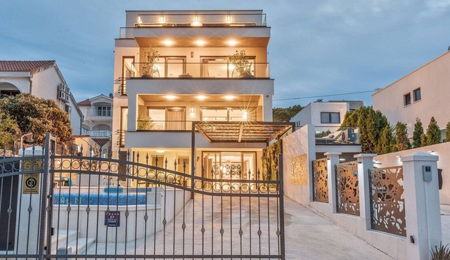 Luxury Seafront Villa Destiny Ciovo with 2 Pools