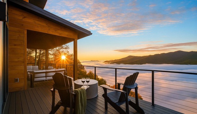 Luxury SkyCabin Mountain Views HotTub FirePit