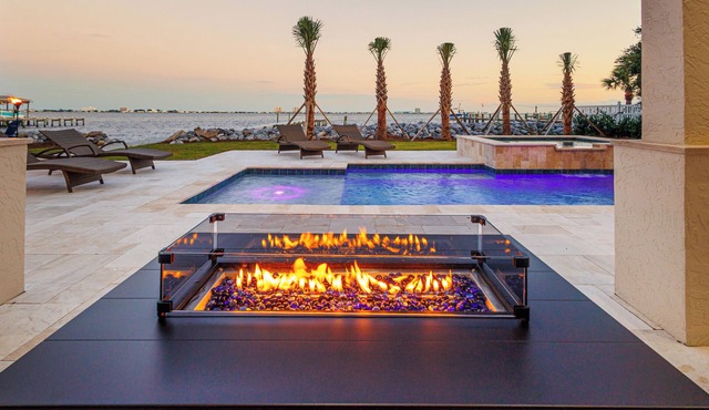 Luxury Soundfront Home w/Private Dock, Saltwater Pool & Firepits