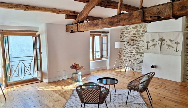 Luxury spacious 3BR village house 16th C. with 2 livings, 1.5 baths and garden.