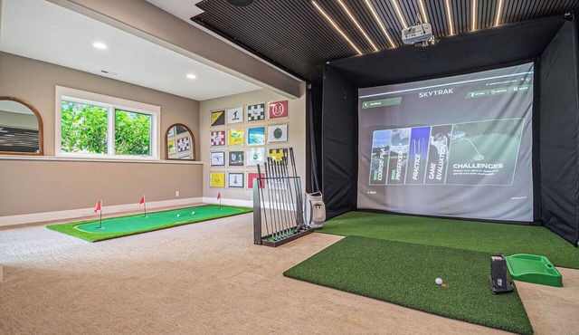 Luxury Stay with Golf Simulator and 3 King Bedrooms!
