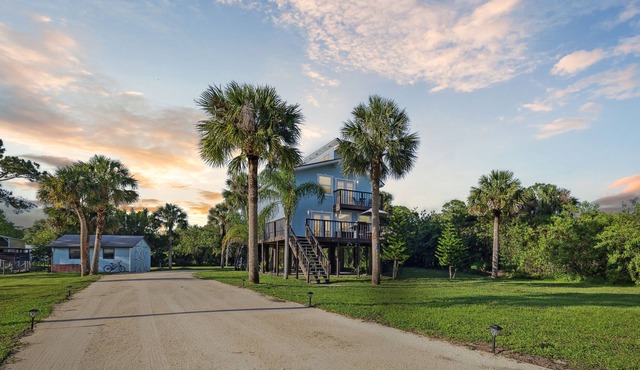 Luxury Stilt Beach House in the Woods! 3/2.5 w/ Stocked Pond & Oasis on 1 ACRE!