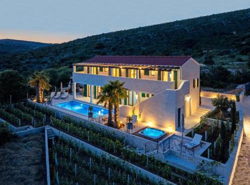 Luxury Stone Villa Smokvica, Heated Pool, Sauna, Jacuzzi, Sea View