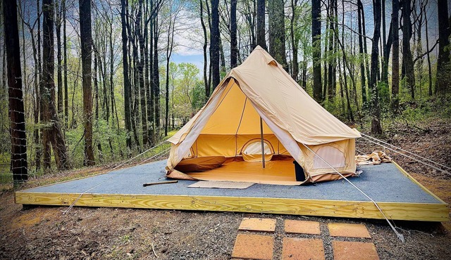 Luxury tent on lowery mill creek
