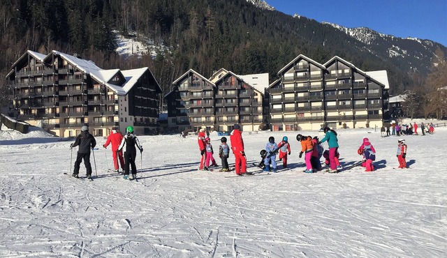 Luxury two-room apartment, Facing the ski slopes, Village center, Garage, WIFI