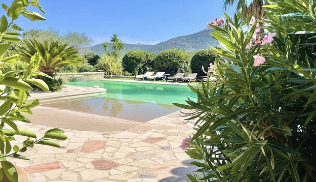 Luxury villa with pool house and beach pool