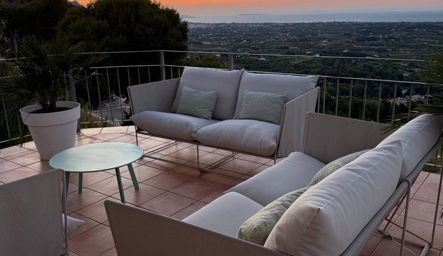 'Luxury Villa in La Sella' with Mountain & Sea View, Pool, Wi-Fi, A/C, Terraces & Garden