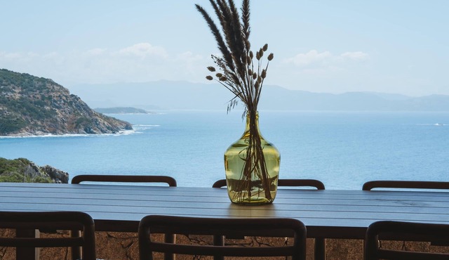 Luxury Villa Saleccia Beach access through the maquis