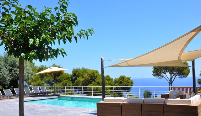 Luxury villa with private pool, large terrace and panoramic views of Sa Tuna