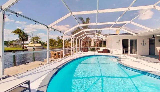 Luxury Waterfront Retreat w/Heated Pool, Gulf Access & Near Fort Myers Beach