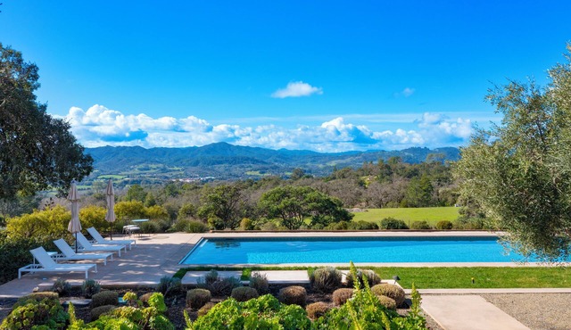 Luxury Wine Country Retreat: 75 foot pool, 15 min to Healdsburg, Vineyard views