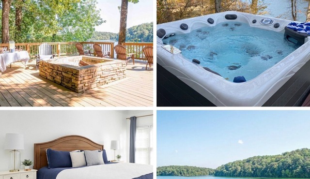 LYNCHBURG LAKEHOUSE. TIMS FORD LAKE. HOT TUB.