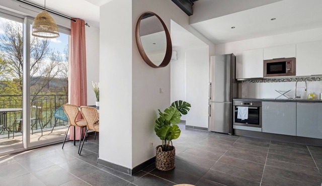 Lyon Cité- Appartement vue Rhône, terrasse-Caluire
