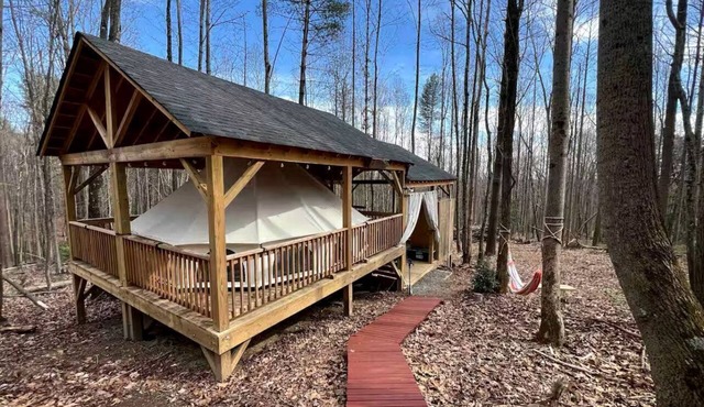 Magical Glamping Tent in the Woods near Stone Mountain State Park, North Carolina