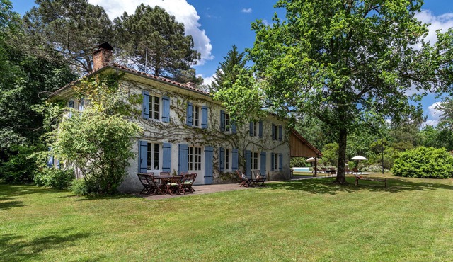 Magnificent 5 bedroom family home with private pool in peaceful Gascony forest.