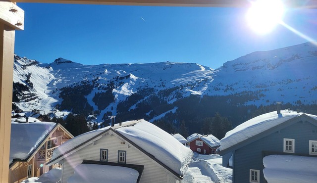 MAGNIFICENT APT -TERRACE AND BREATHTAKING VIEW OF THE CIRQUE DE FLAINE ALT. 1800M