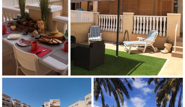 Magnificent Apartment Mar de Cristal, Pl Baja Urb private, leisure and swim 1