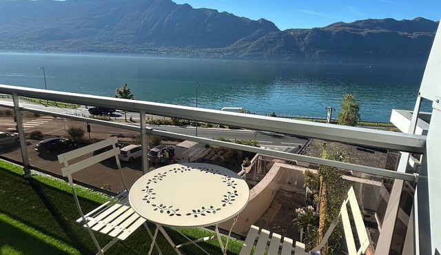 Magnificent apartment with view of Lac du Bourget and waterfront (20 meters)